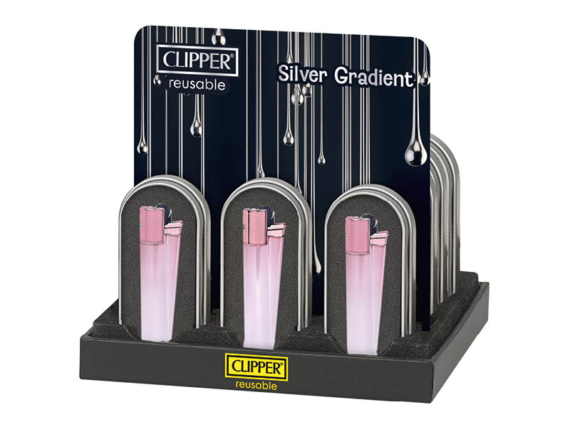 B12 CLIPPER CLASSIC Metal Large Silver Gradient