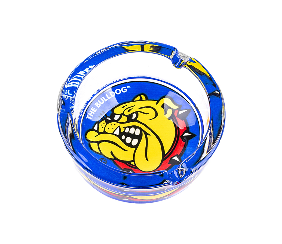 B1 BULLDOG Glass Ashtray Full Color 110 (⌀110 mm)