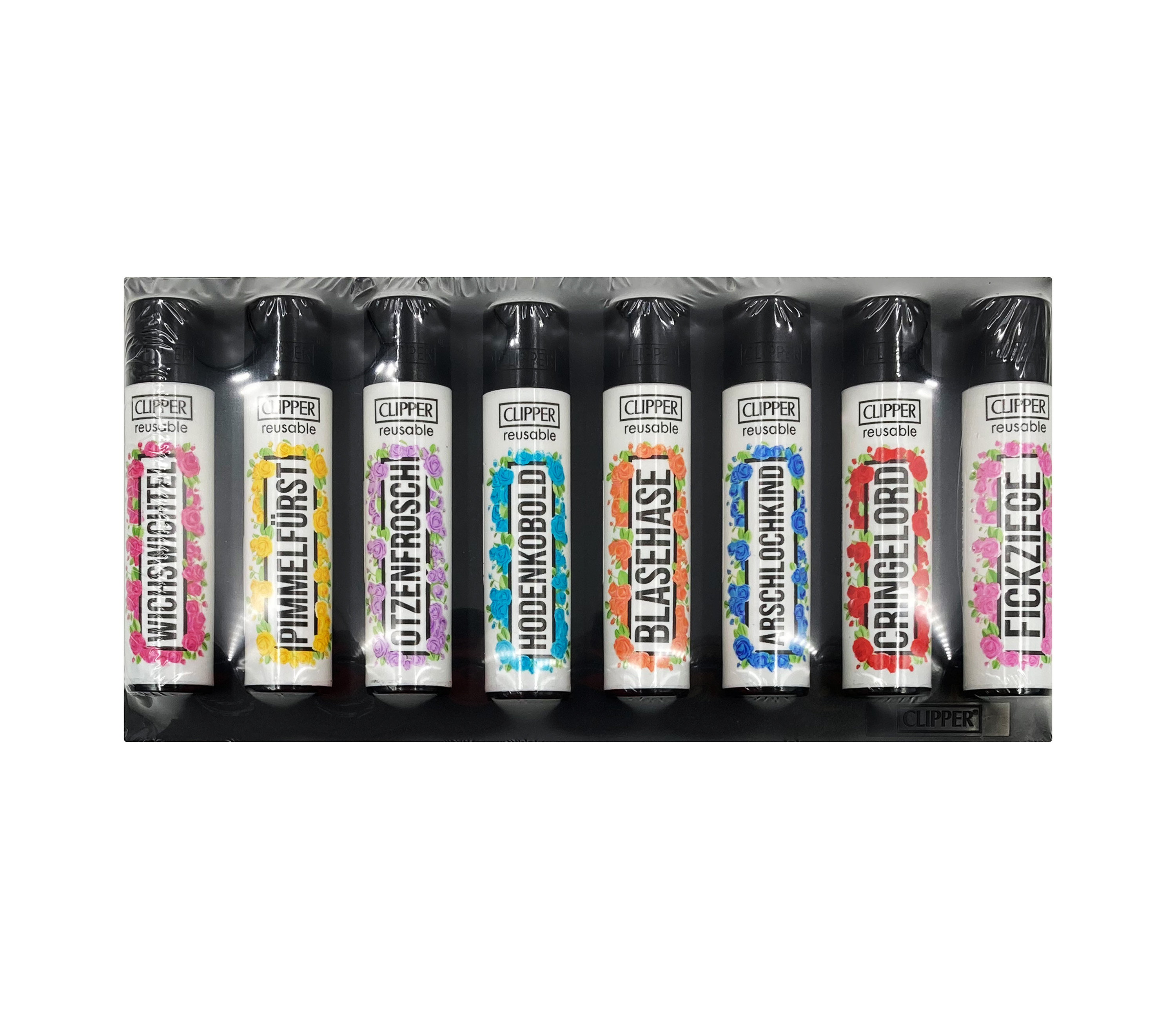 B8 CLIPPER CLASSIC Large Best of Schimpfwörter + FIRE-BOARD 8er