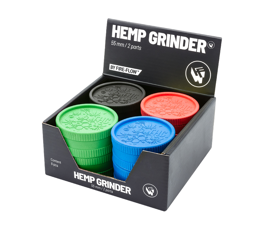 B8 FIRE-FLOW™ Hemp Grinder THC Molecule (⌀55 mm / 2-parts)