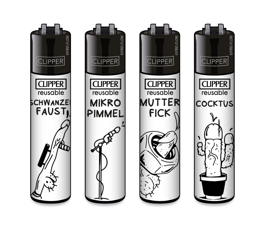 Kunstspray, Feuerflasche, Schwarz-Weiß-Illustration, Klebeclipper, wiederverwendbar