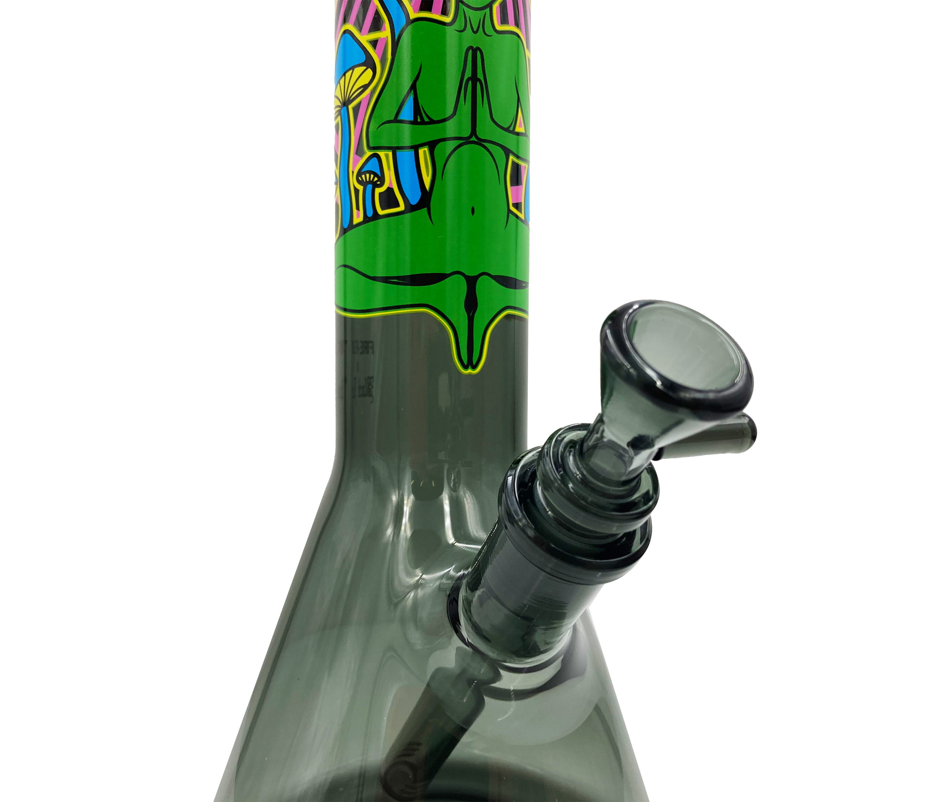 B1 FIRE-FLOW™ x BLACK LEAF® Beaker Bong TRIPPY ALIEN (350 mm x 50 mm) 