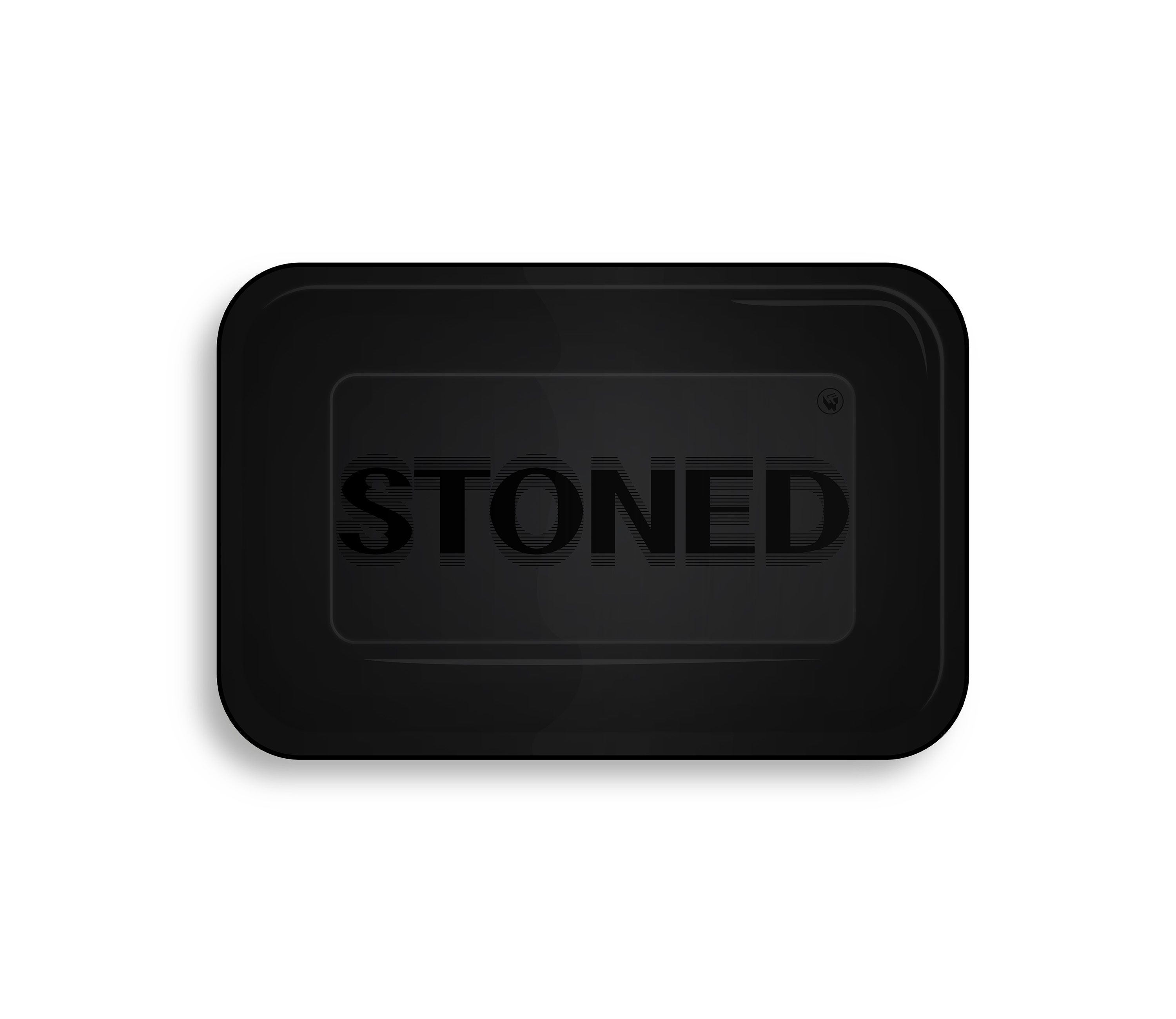 B4 FIRE-FLOW™ Metal Rolling Tray Stoned Blurry Black on Black (275 mm x 175 mm) 