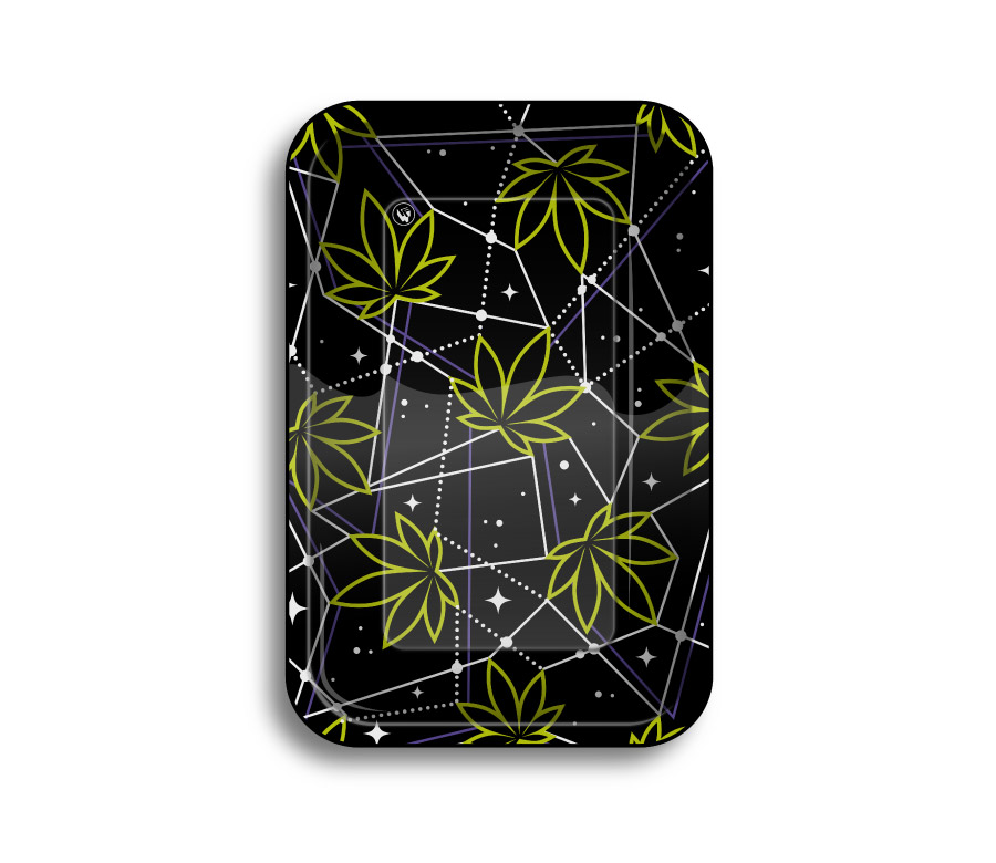 B6 FIRE-FLOW™ Metal Rolling Tray Space Weed 2/4 (275 mm x 175 mm)