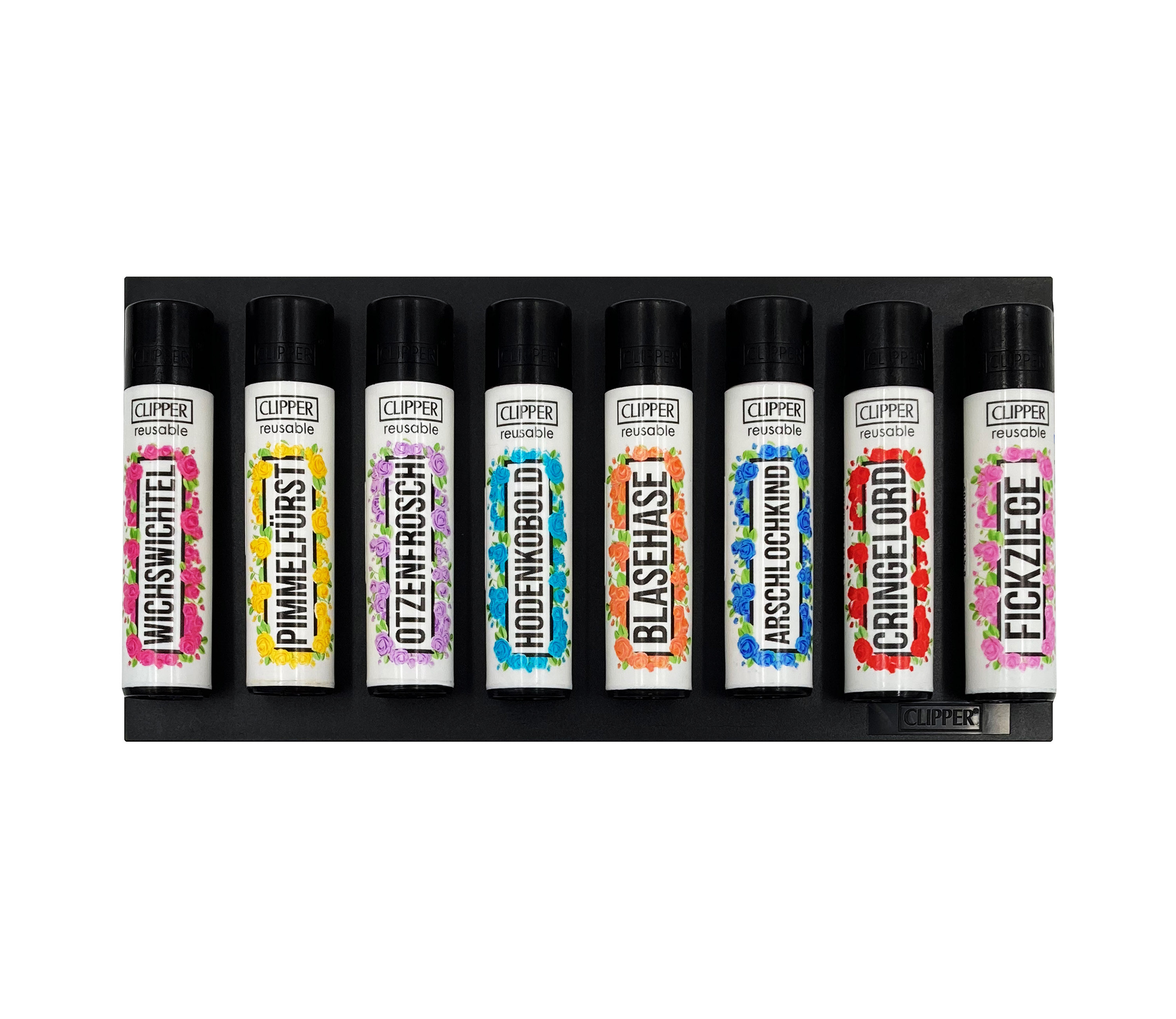 B8 CLIPPER CLASSIC Large Best of Schimpfwörter + FIRE-BOARD 8er