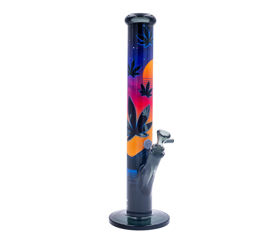 B1 FIRE-FLOW™ x BLACK LEAF® Cylinder Bong LEAVES 37-3 (400 mm x 51 mm)