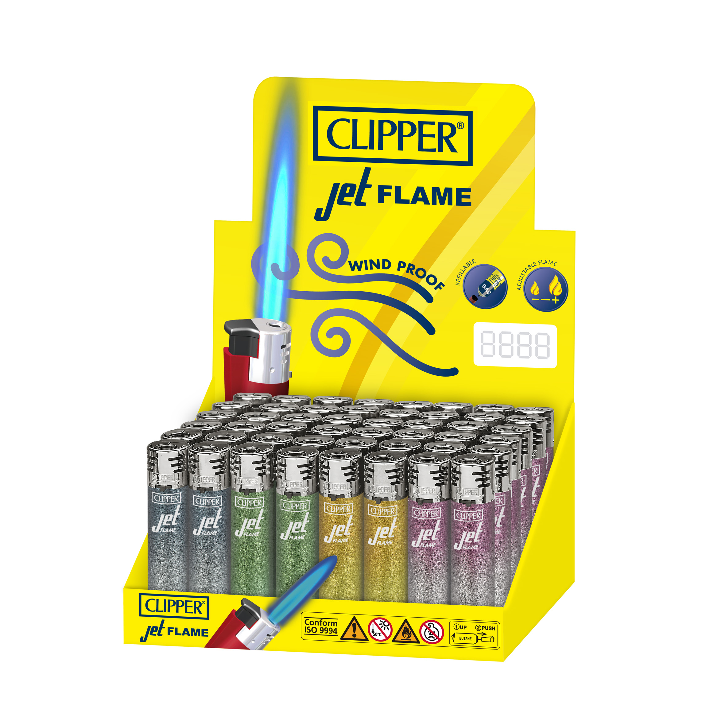 B48 CLIPPER CLASSIC Large Jet Flame Metallic Gradient #4