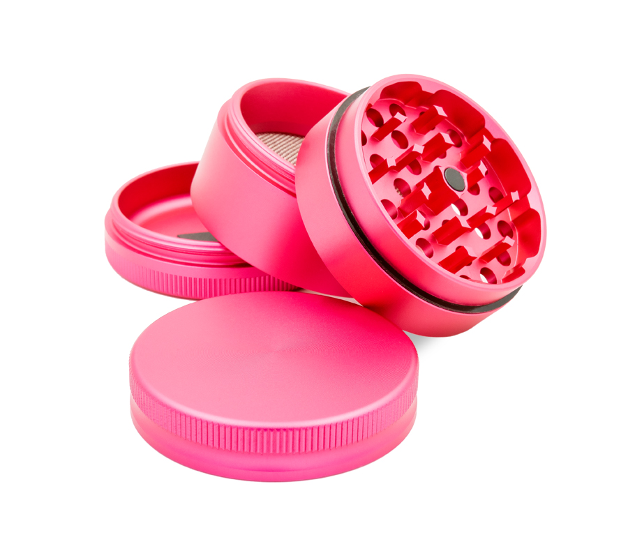 B4 FIRE-FLOW™ Aluminium Grinder Pink (⌀50 mm / 4-parts)