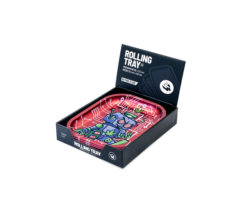 B4 FIRE-FLOW™ Metal Rolling Tray 420 Robot 3/4 (140 mm x 180 mm)