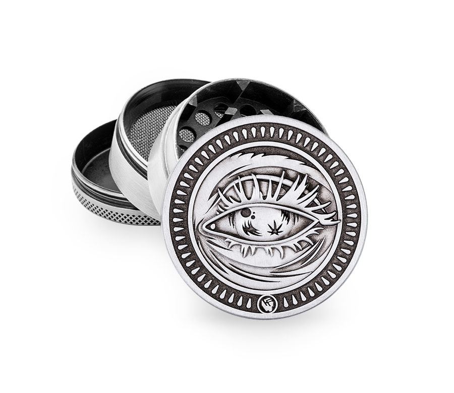 B4 FIRE-FLOW™ Metal Grinder Silver Faded (⌀50 mm / 4-parts)