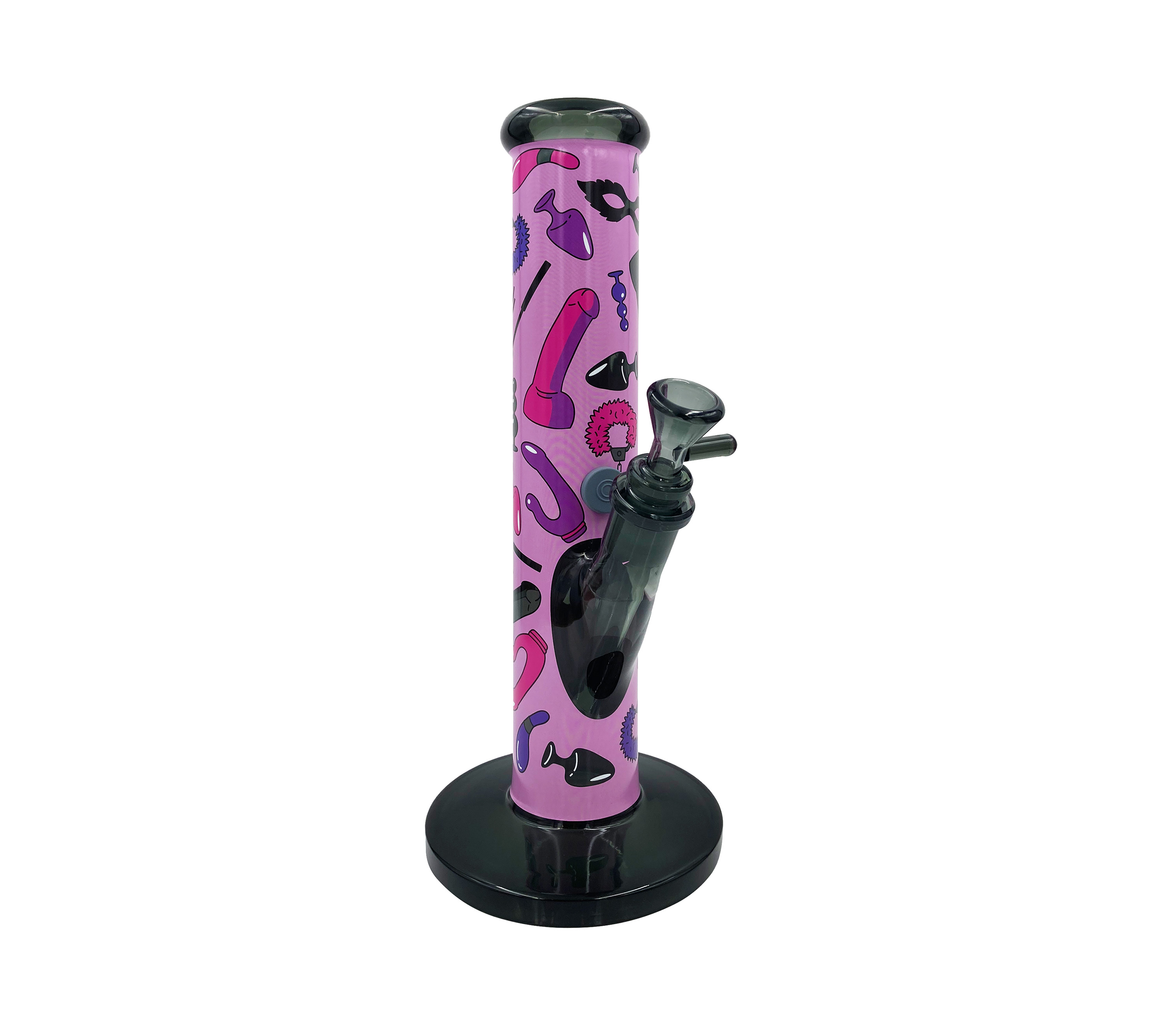 B1 FIRE-FLOW™ x BLACK LEAF® Cylinder Bong SEX TOY PATTERN (300 mm x 50 mm)   