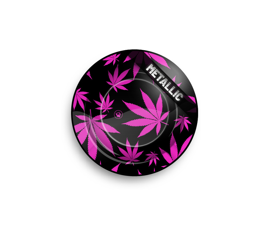 B6 FIRE-FLOW™ Metal Ashtray Leaves Pink metallic (⌀135 mm)