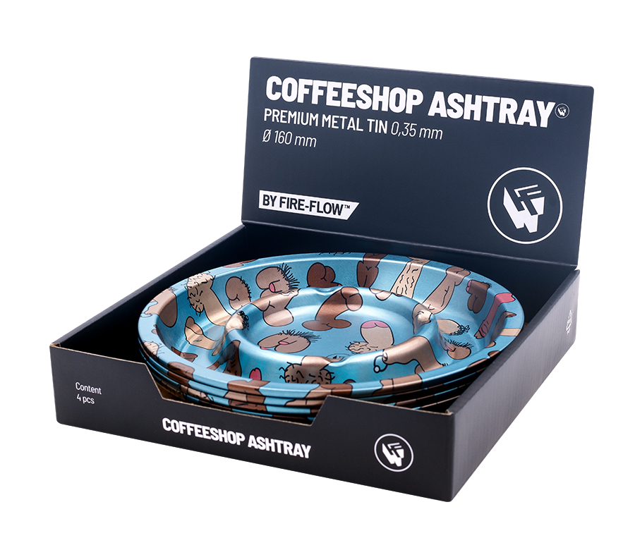 B4 FIRE-FLOW™ Metal Coffeeshop Ashtray Dick Pattern (⌀160 mm)