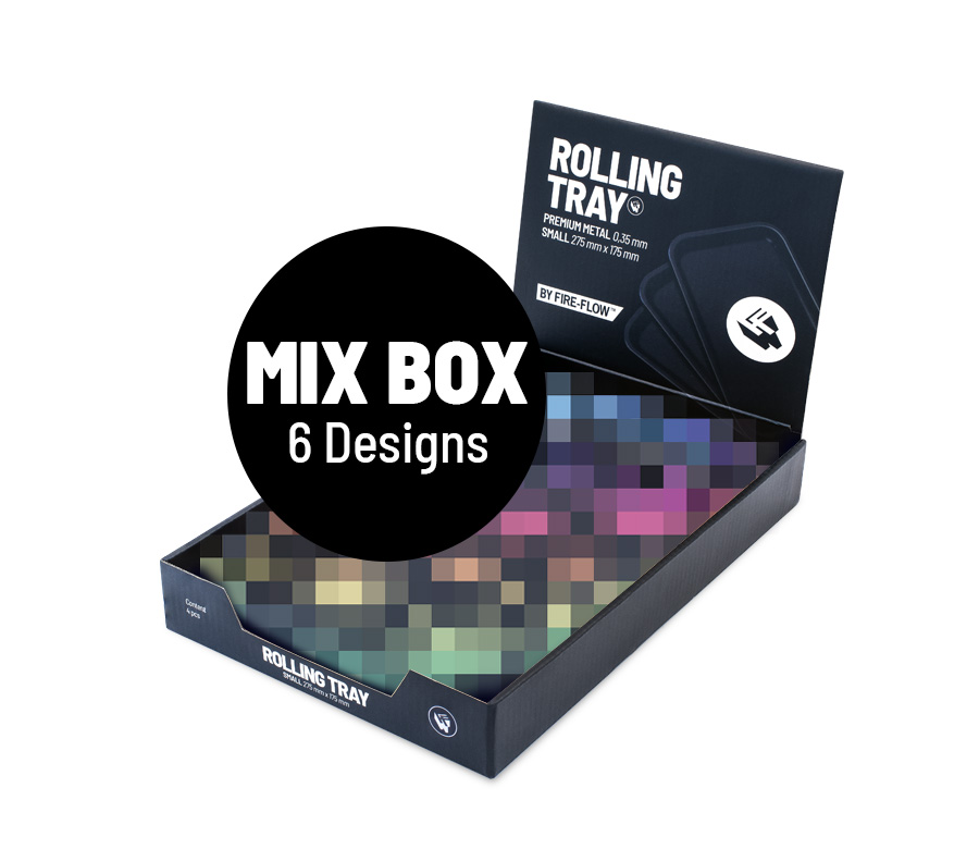 B6 FIRE-FLOW™ Metal Rolling Tray Mix Box Small  (275 mm x 175 mm)