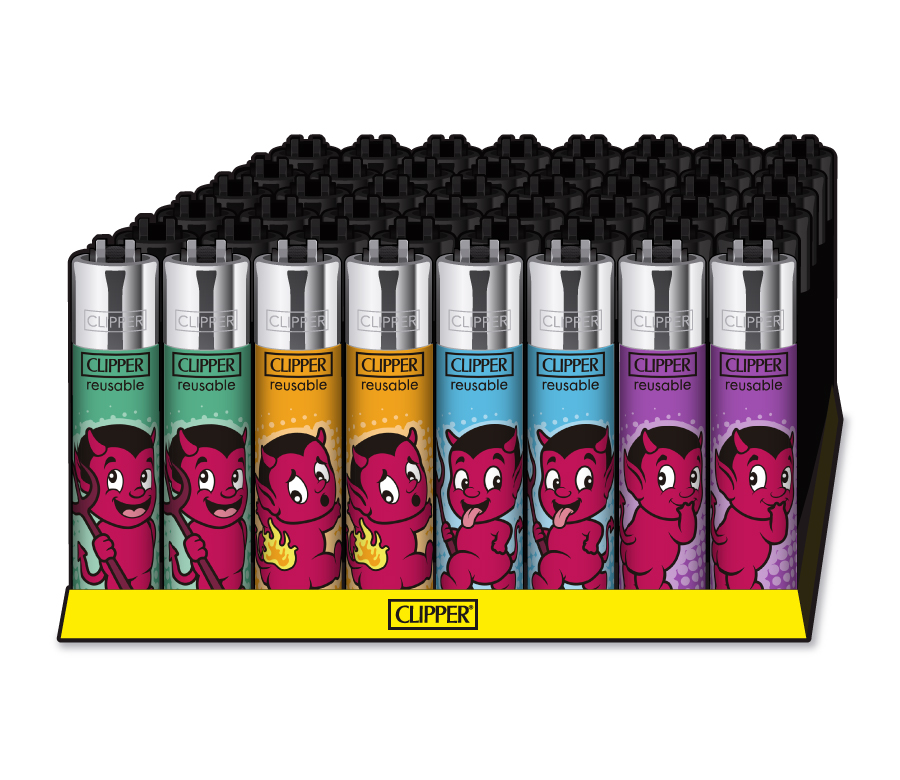 Feuerzeuge, wiederverwendbar, Comic-Motiv, bunte Farben, Verkaufsdisplay