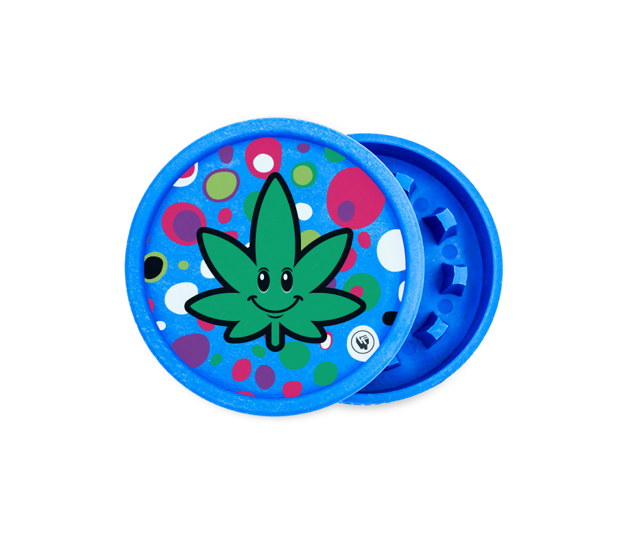 B8 FIRE-FLOW™ FFX Hemp Grinder Happy Leaf (⌀55 mm / 2-parts)