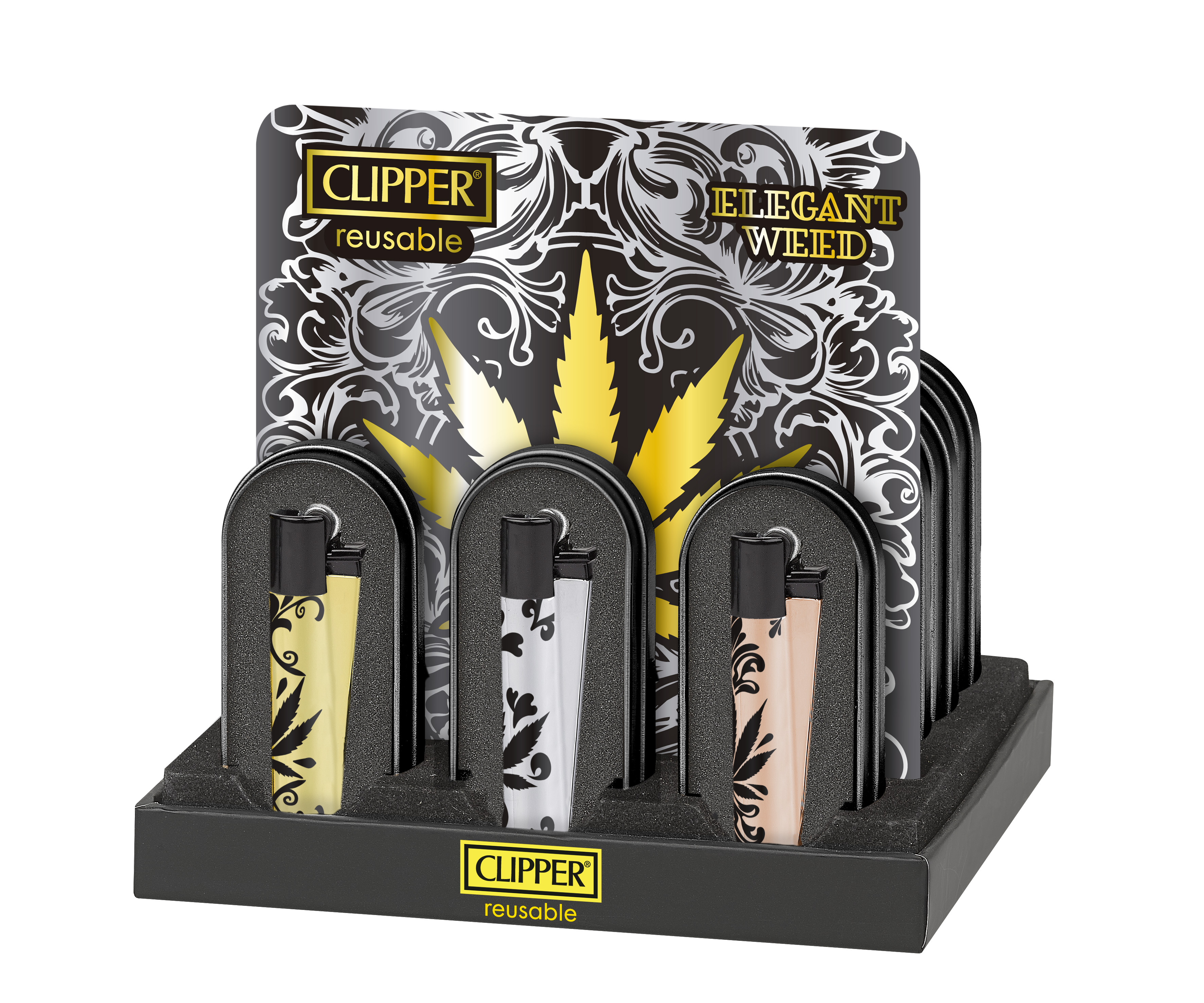 B12 CLIPPER CLASSIC Metal Large Elegant Weed