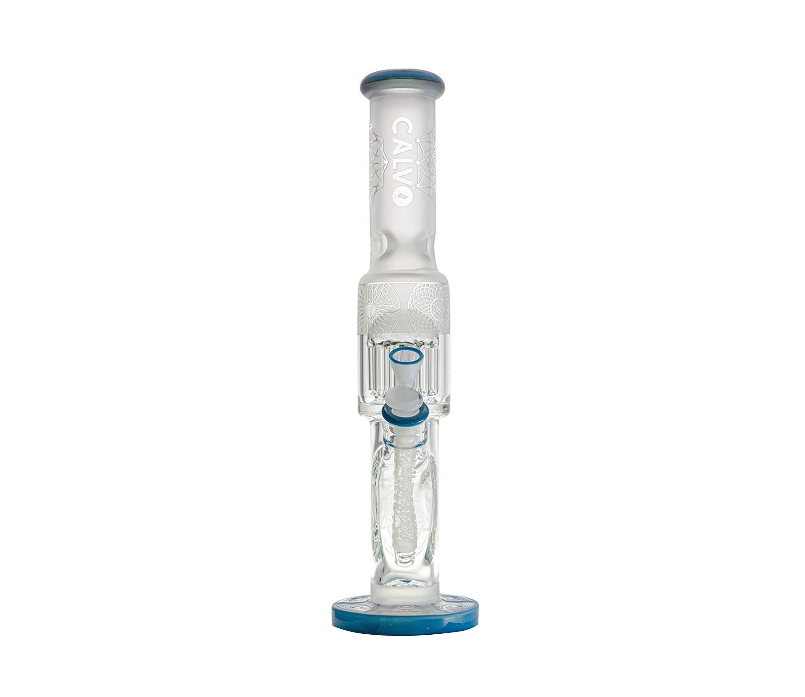 B1 CALVO® Sandblasted Straight Tube Blue (H 42 cm / Ø x 14 mm)