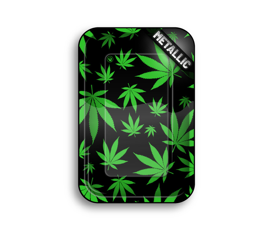B4 FIRE-FLOW™ Metal Rolling Tray Leaves Green (275 mm x 175 mm)