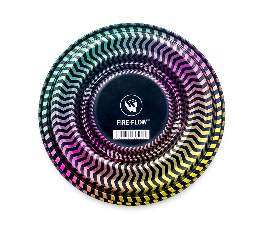 B4 FIRE-FLOW™ Metal Coffeeshop Ashtray Trippy #2 (⌀160 mm)