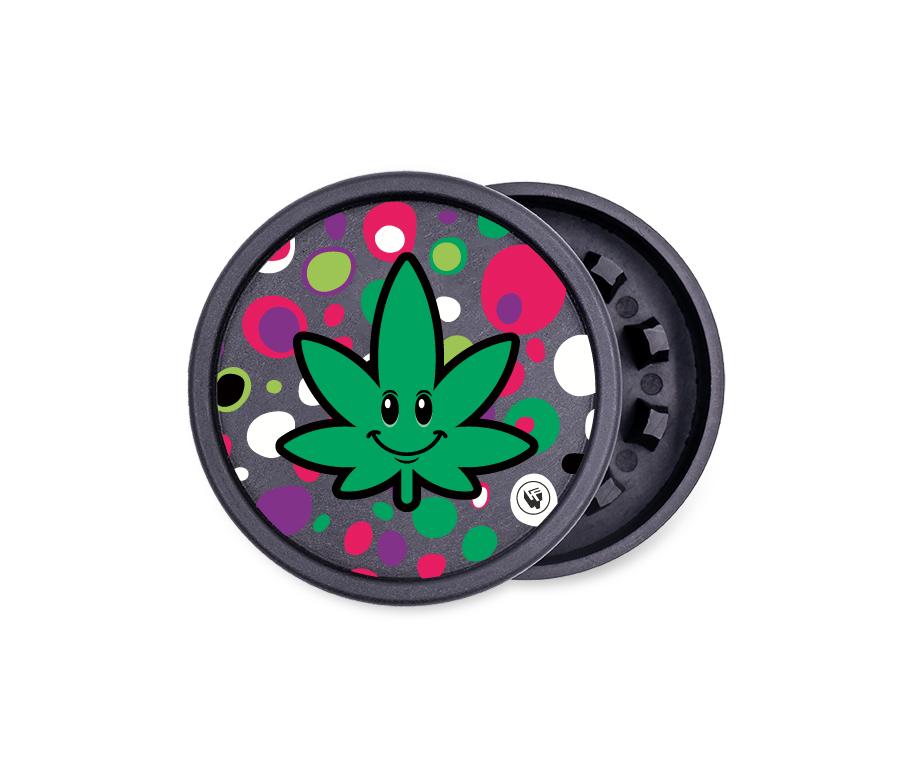 B8 FIRE-FLOW™ FFX Hemp Grinder Happy Leaf (⌀55 mm / 2-parts)
