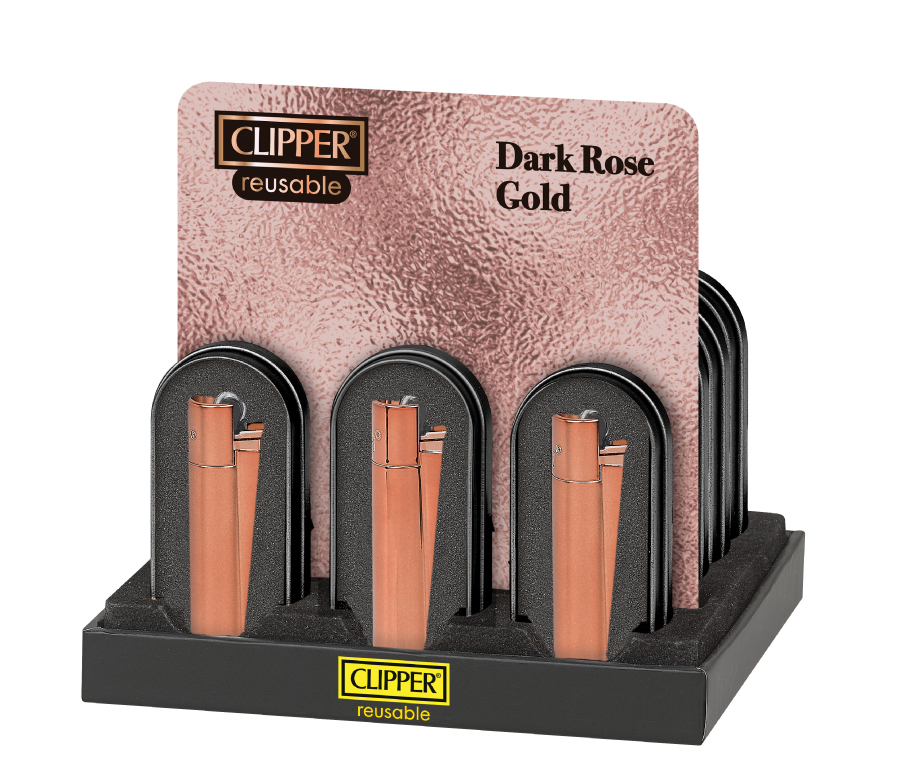 B12 CLIPPER CLASSIC Metal Large Dark Rose Gold
