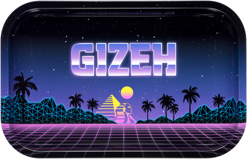 B6 GIZEH Metal Rolling Tray Waves (275 mm x 175 mm)