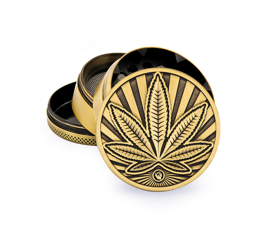 B4 FIRE-FLOW™ Metal Grinder Gold HIGHLIFE (⌀50 mm / 4-parts)