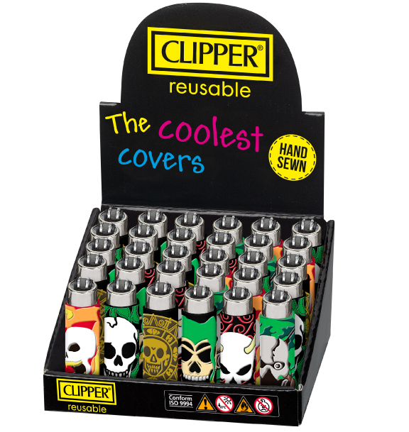 B30 CLIPPER COVERS PVC Large Devil Skulls