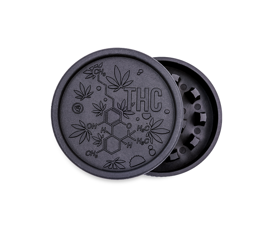 B8 FIRE-FLOW™ Hemp Grinder THC Molecule (⌀55 mm / 2-parts)
