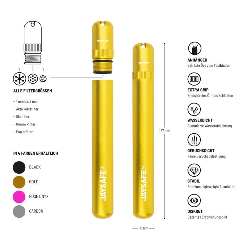 B6 FIRE-FLOW™ JAYSAFE Aluminium Joint Case Gold