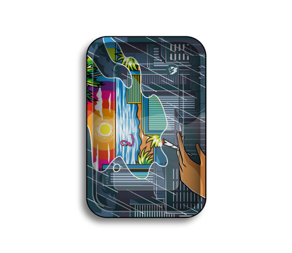 B6 FIRE-FLOW™ Metal Rolling Tray Mix Box Small  (275 mm x 175 mm)