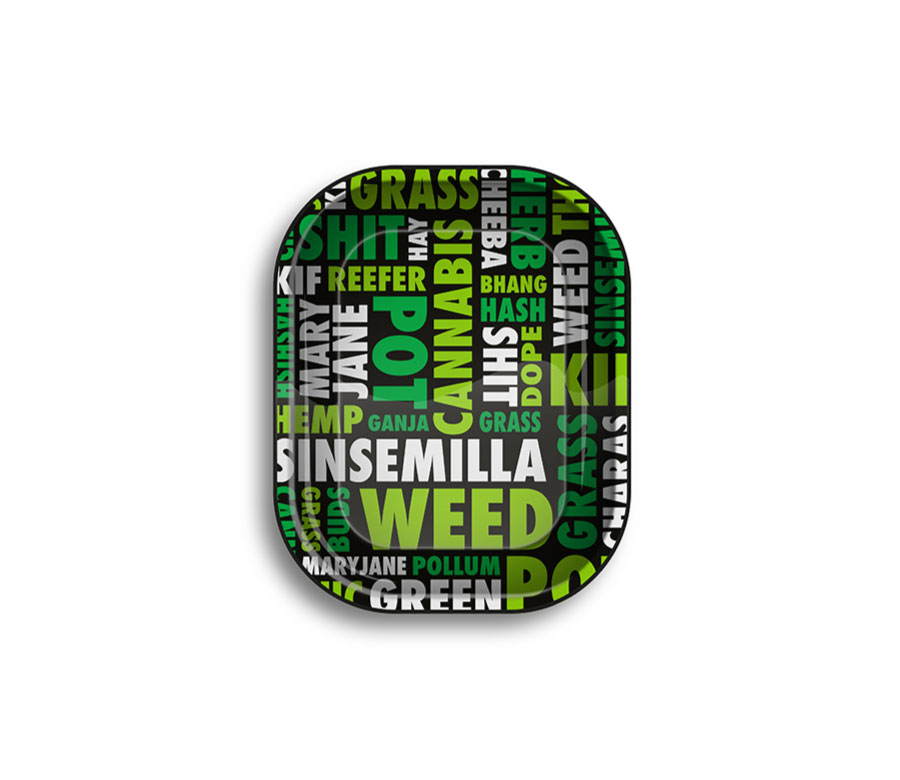 B8 FIRE-FLOW™ Metal Rolling Tray Cannafonts 4/4 (140 mm x 180 mm)