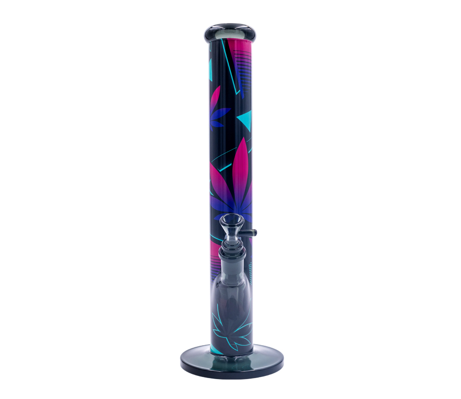 B1 FIRE-FLOW™ x BLACK LEAF® Cylinder Bong LEAVES 37-2 (400 mm x 51 mm)