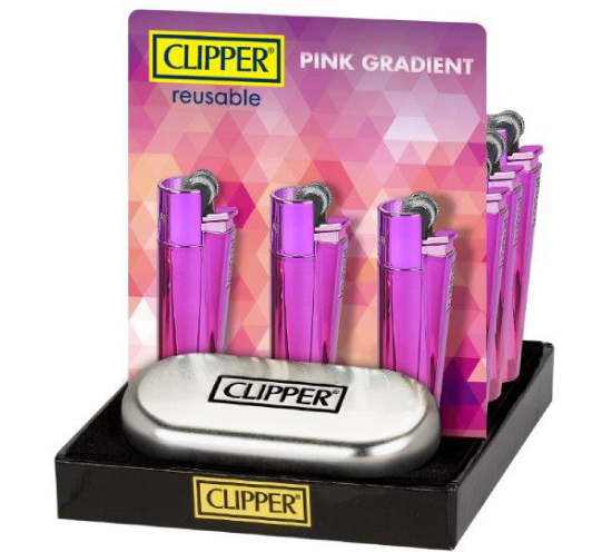 B12 CLIPPER CLASSIC Metal Large Pink Gradient