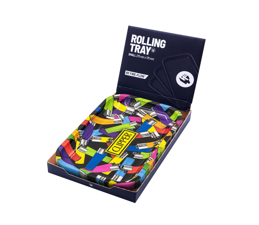 B6 FIRE-FLOW™ Metal Rolling Tray Clipper Chaosline (275 mm x 175 mm)