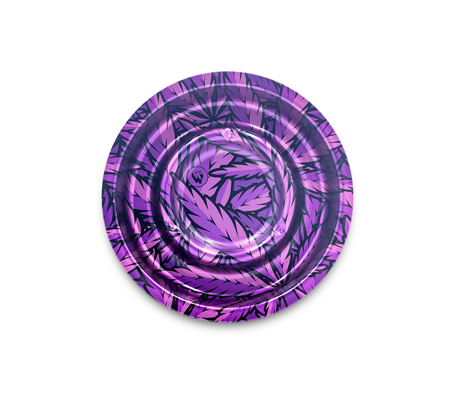 B4 FIRE-FLOW™ Metal Coffeeshop Ashtray Leaves #33 Pink (⌀136 mm)