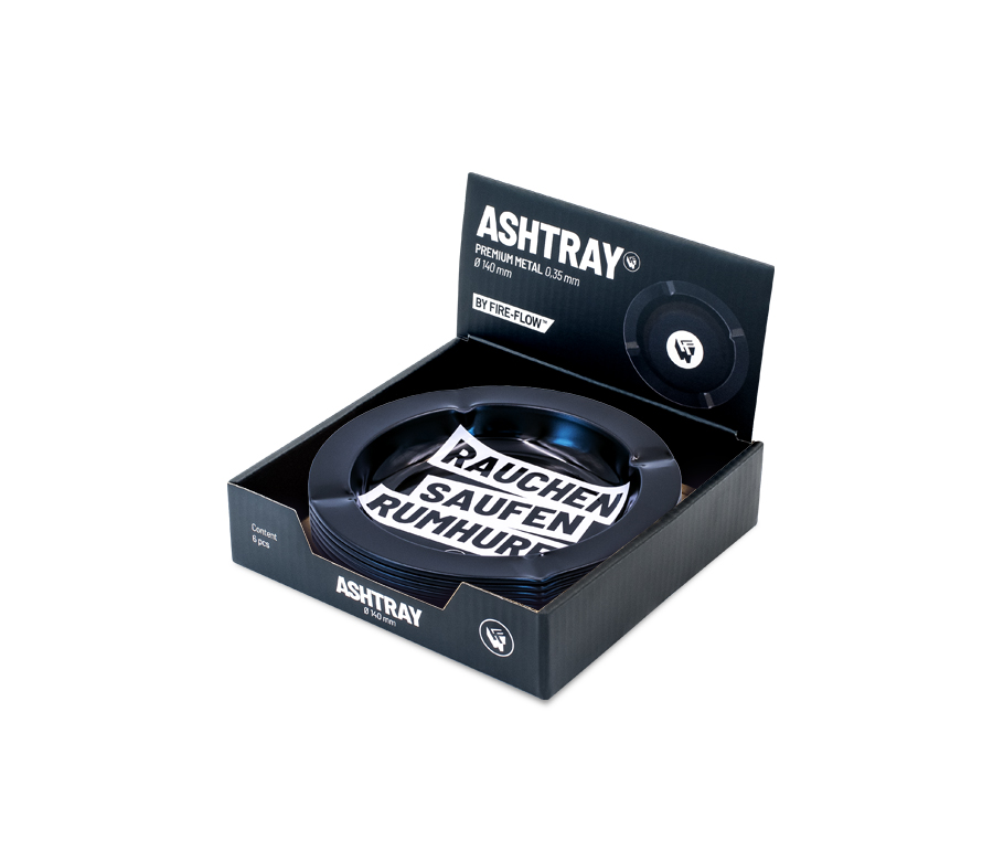 B6 FIRE-FLOW™ Metal Ashtray Rauchen Saufen Rumhuren (⌀135 mm)