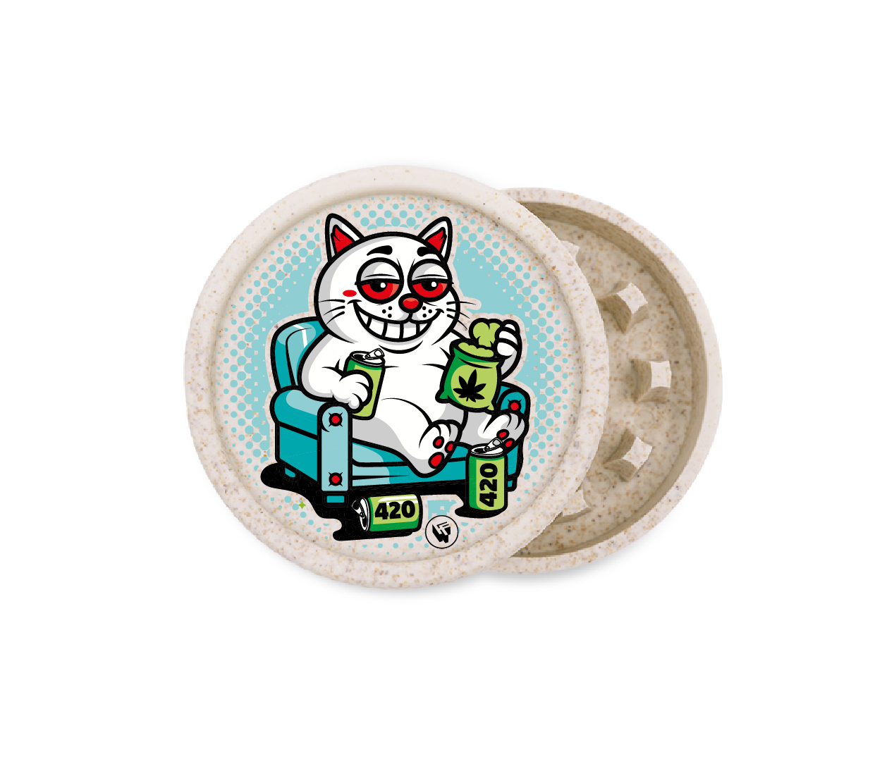 B8 FIRE-FLOW™ FFX Hemp Grinder 420 Catz #2 (⌀55 mm / 2-parts)