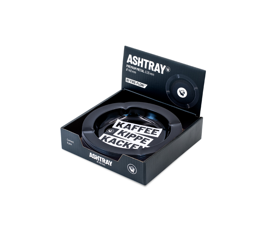 B6 FIRE-FLOW™ Metal Ashtray Kaffee Kippe Kacken (⌀135 mm)