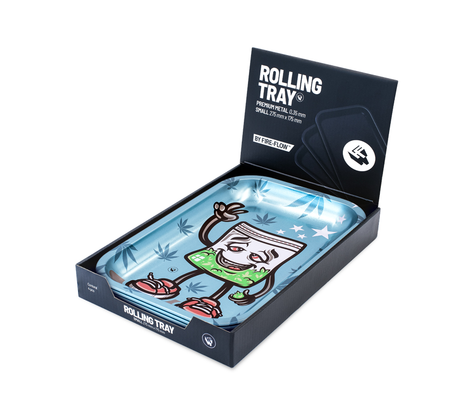 B4 FIRE-FLOW™ Metal Rolling Tray 420 Characters 2/4 (275 mm x 175 mm)