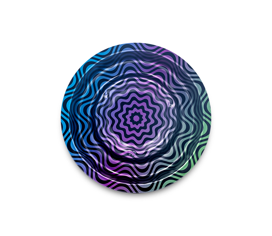 B4 FIRE-FLOW™ Metal Coffeeshop Ashtray Trippy #4 (⌀136 mm)