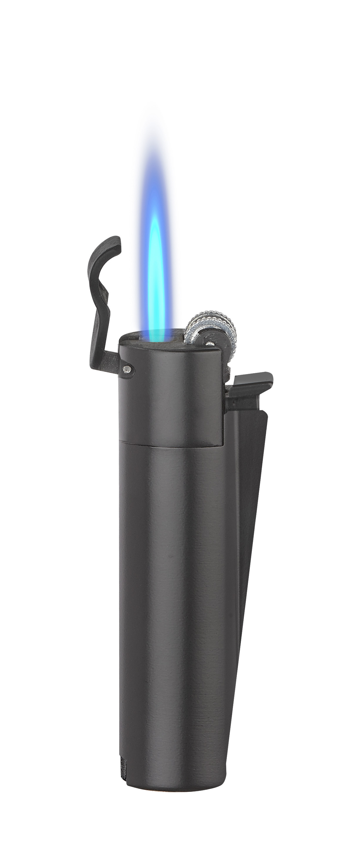 B12 CLIPPER CLASSIC Metal Large Jet Flame Matt All black m. Reibrad 