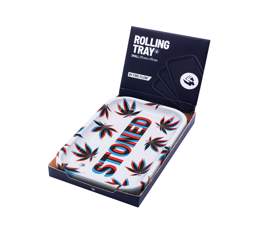 B6 FIRE-FLOW™ Metal Rolling Tray Stoned 3D  (275 mm x 175 mm)