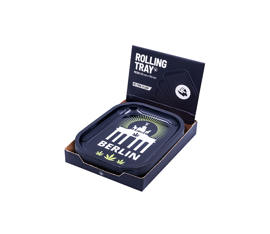 B8 FIRE-FLOW™ Metal Rolling Tray Berlin Brandenburger Tor (140 mm x 180 mm)