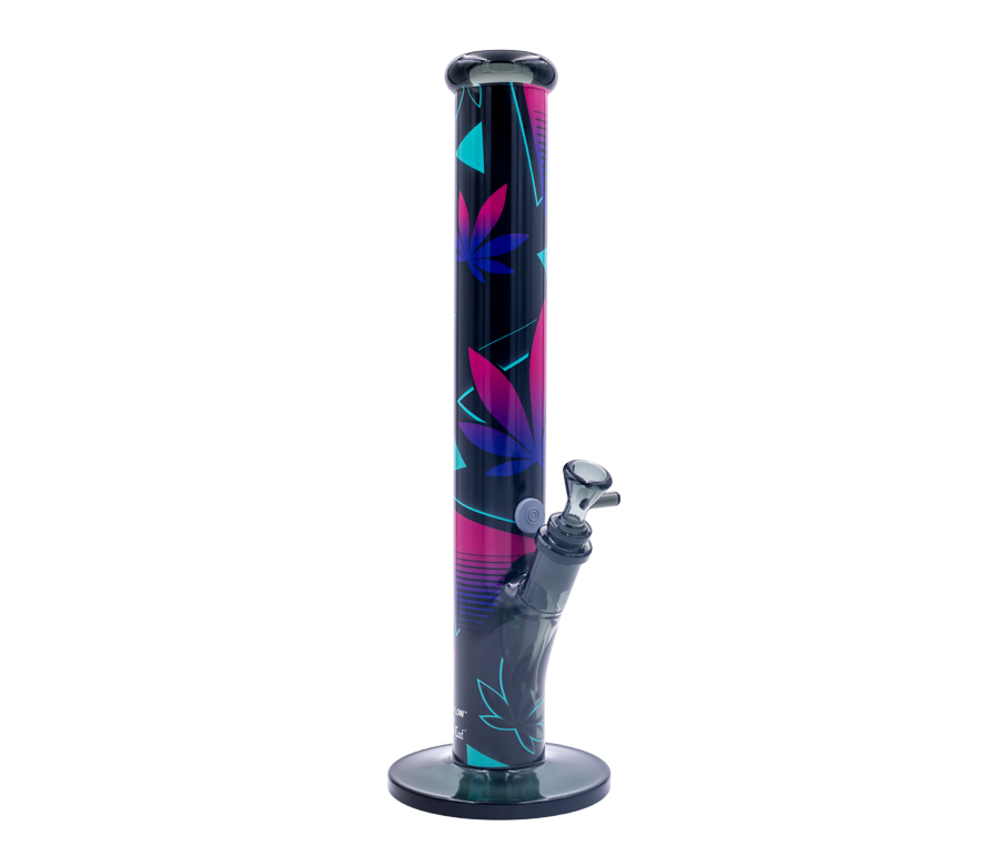 B1 FIRE-FLOW™ x BLACK LEAF® Cylinder Bong LEAVES 37-2 (400 mm x 51 mm)
