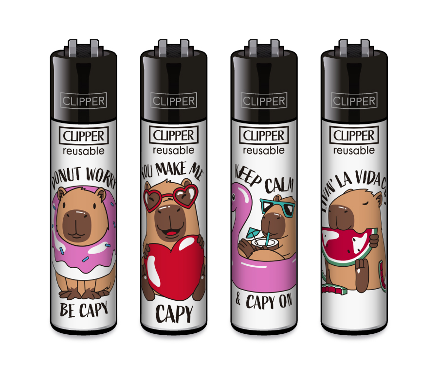 Schutzstift, Clipper, nachfüllbar, Donut-Form, Bärchen-Design