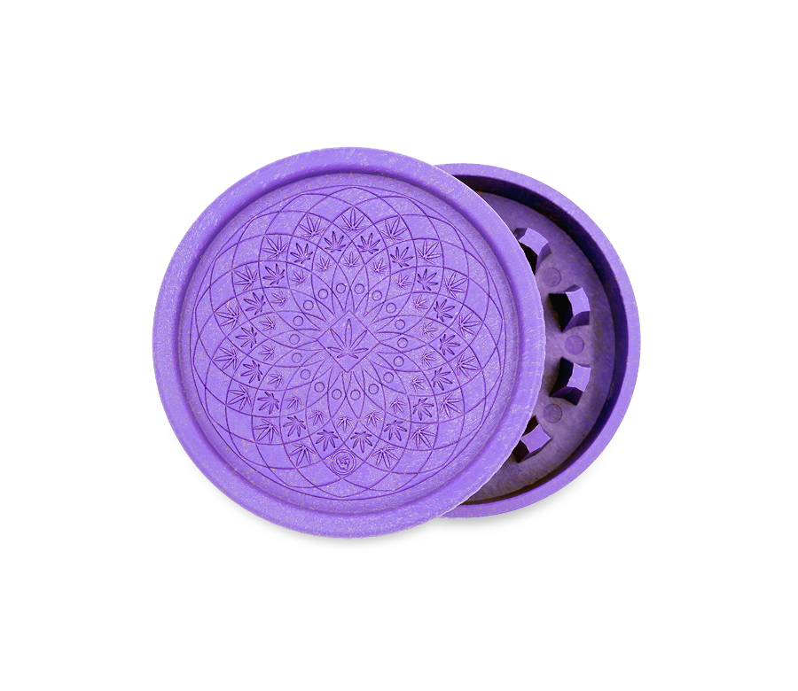B8 FIRE-FLOW™ Hemp Grinder Leaf Pattern (⌀55 mm / 2-parts)
