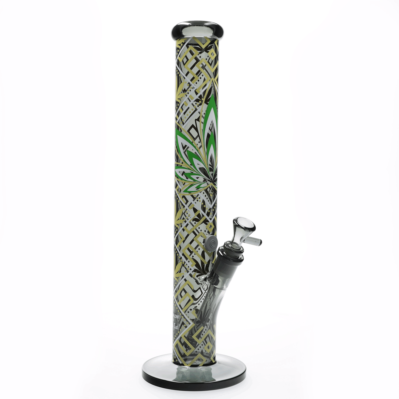 B1 FIRE-FLOW™ x BLACK LEAF® Cylinder Bong LEAVES 34 (400 mm x 51 mm)