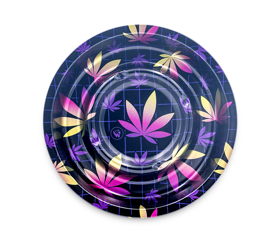 B4 FIRE-FLOW™ Metal Coffeeshop Ashtray Leaves #37 (⌀160 mm)